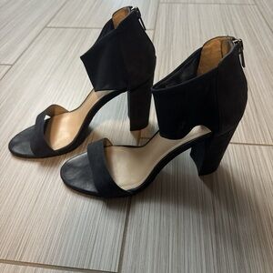 Navy Pelle Moda  Women's High Heel Ankle Strap Sandals